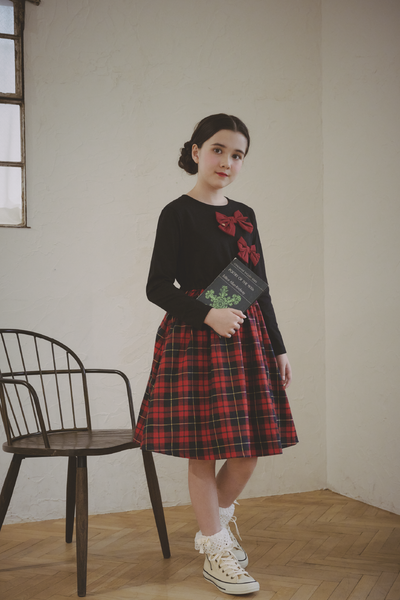 ドッキングリボンチェックワンピース（Sister）