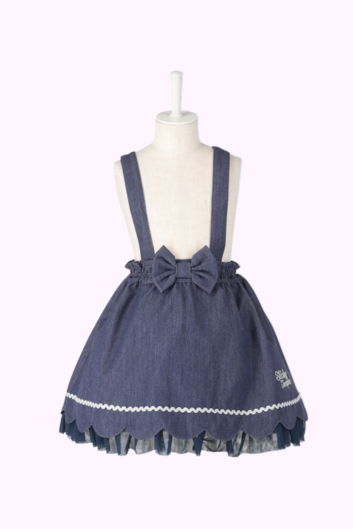 リボン付きデニムサロペットスカート(Toddler)