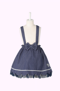 リボン付きデニムサロペットスカート(Toddler)