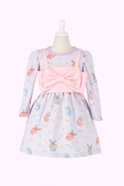 スイートバニー＆ベアプリントワンピース(Toddler)
