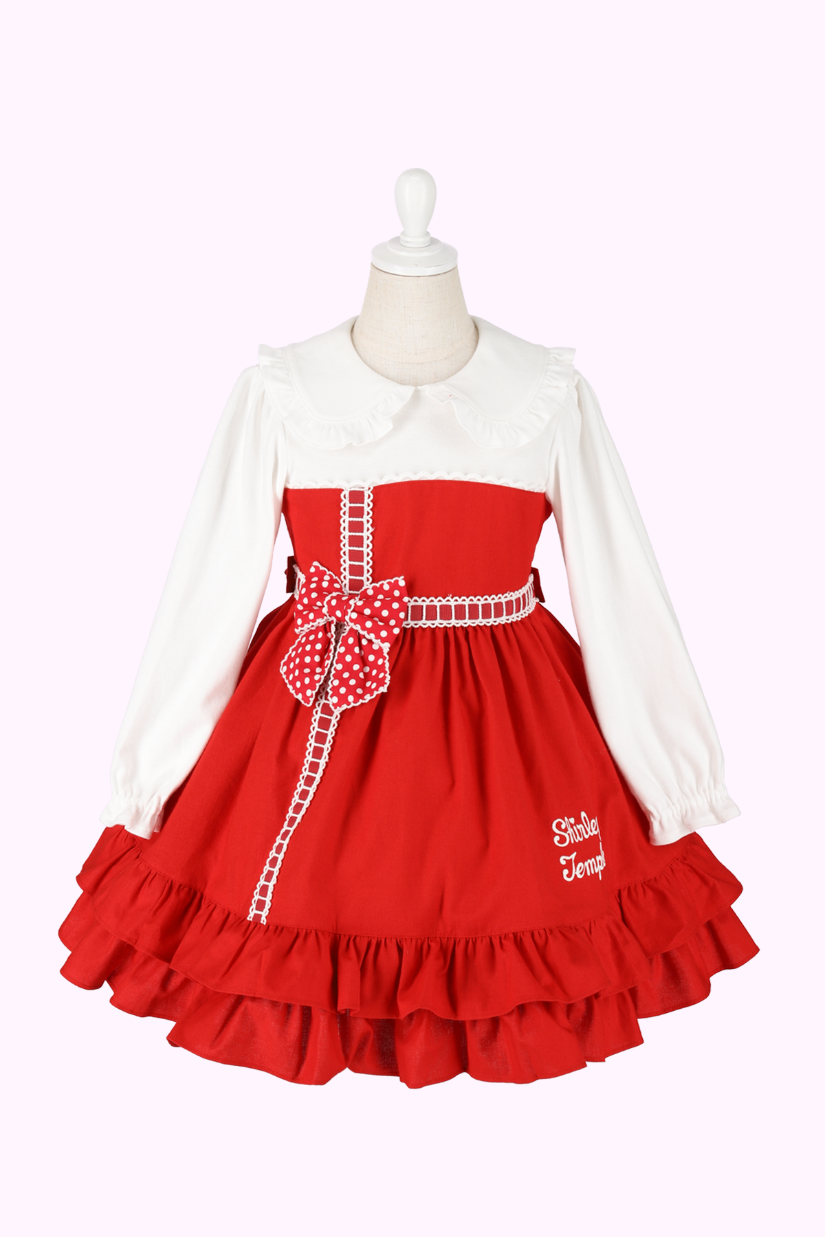 シャーリーテンプル　ボタニカルプリントワンピース　コン　100cm Shirley Temple - 美品 シャーリーテンプル ボタニカルサファリ