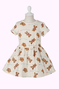くまぬいぐるみプリントカットソーワンピース(Toddler)