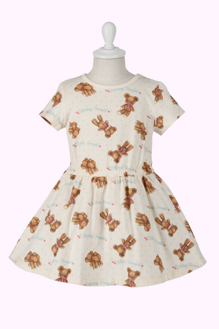 くまぬいぐるみプリントカットソーワンピース(Toddler)