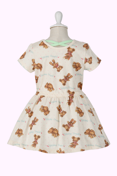 くまぬいぐるみプリントカットソーワンピース(Toddler)