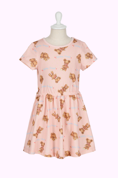 くまぬいぐるみプリントカットソーワンピース(Toddler)