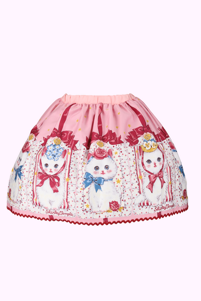 ホワイトスノーキャットプリントスカート(Toddler)