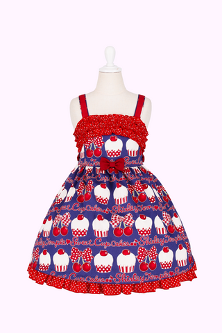 スイートカップケーキプリントジャンパースカート(Toddler)