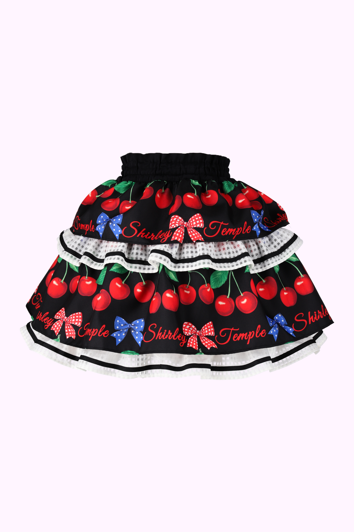 新品♡Shirley Temple♡チェリーボーダープリントスカート チェリーボーダープリントスカート（Toddler） – Shirley Temple