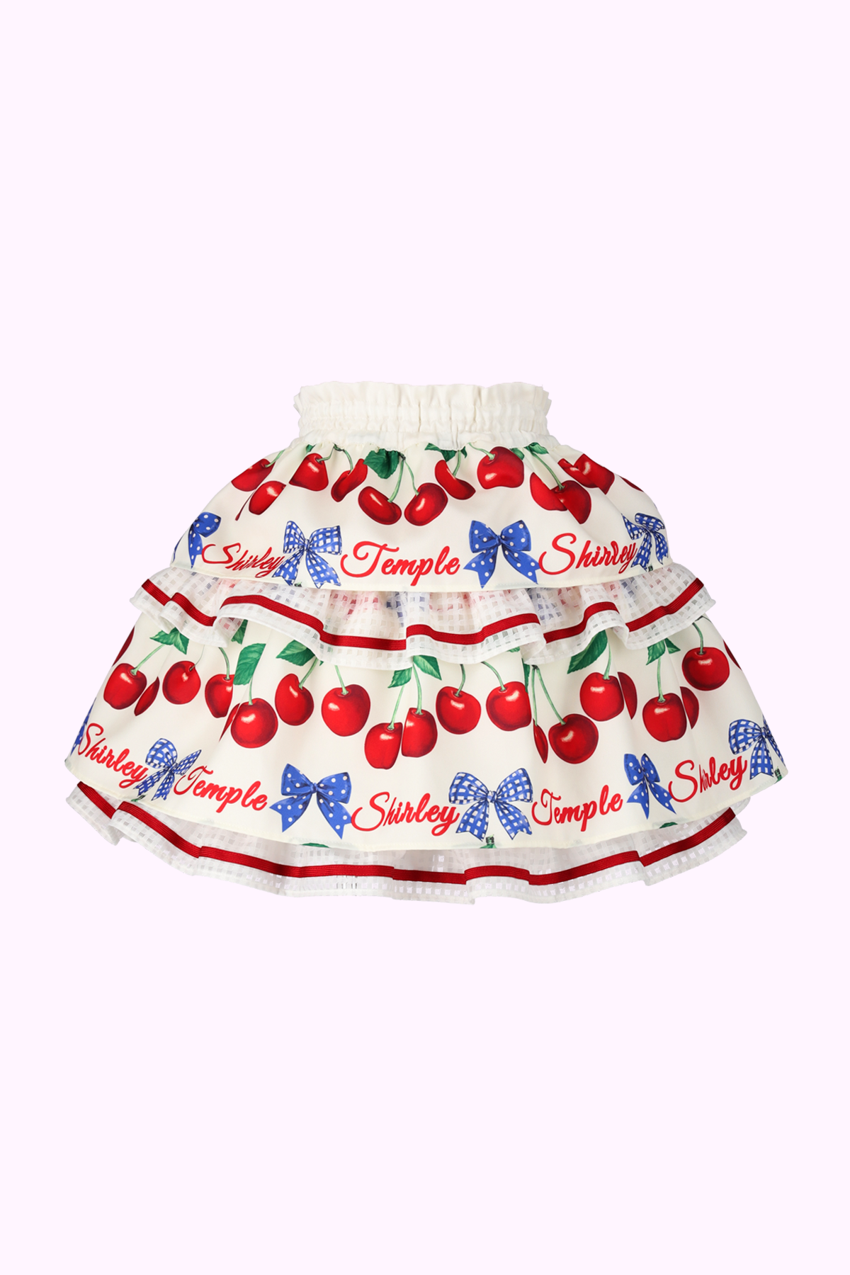 新品♡Shirley Temple♡チェリーボーダープリントスカート チェリーボーダープリントスカート（Toddler） – Shirley Temple