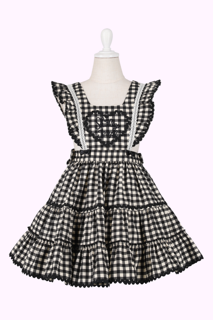 シャーリーテンプル ギンガムチェックジャンパースカート130 ハートフリルギンガムジャンパースカート(Toddler) – Shirley