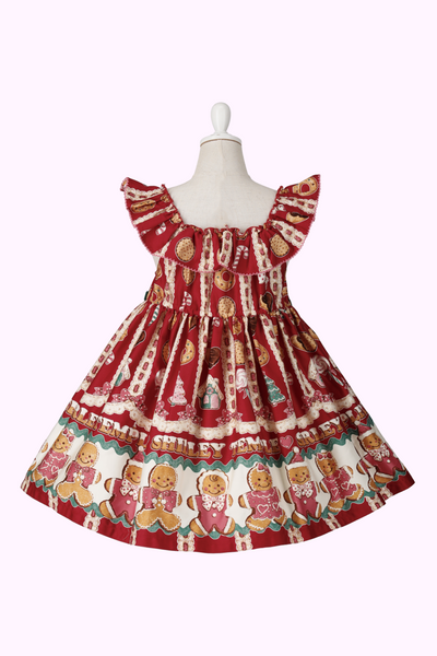 ジンジャーマンクッキープリントジャンパースカート（Sister）