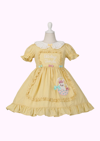 イースターアップリケエプロン風ワンピース(Toddler)