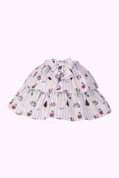 チョコミントプリントフリルスカート（Toddler）
