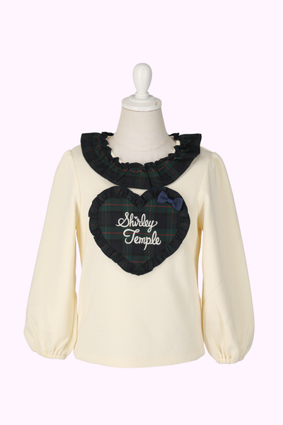 タータンロゴハートアップリケカットソー（Toddler）