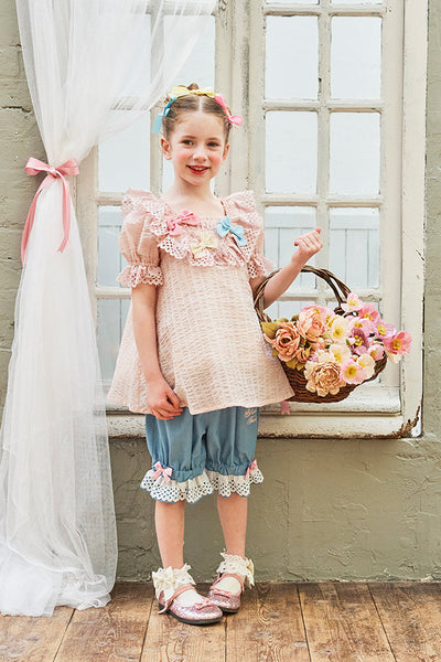 シャンブレーレース付きパンツ（Sister)