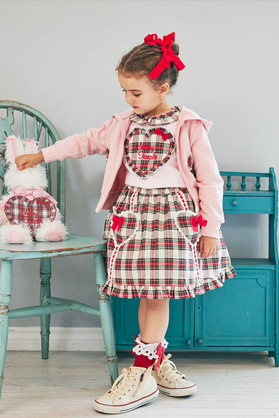 タータンロゴハートアップリケカットソー（Toddler）