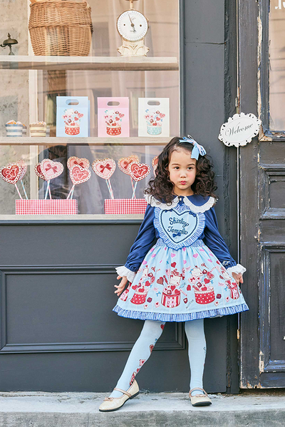 スイートハートプリント胸当て付きスカート（Toddler）
