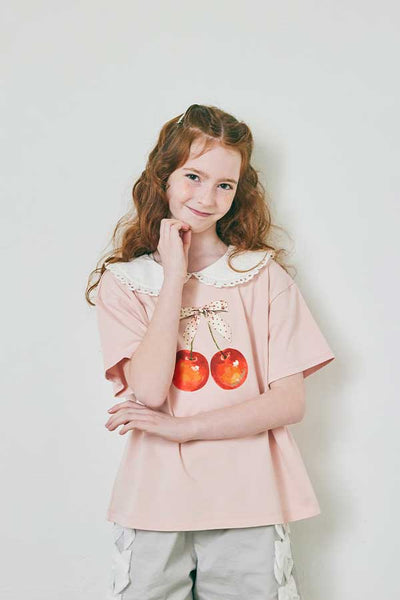 チェリープリント襟付きTシャツ（Toddler）