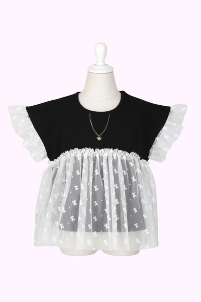チュールレースドッキングTシャツ（Toddler）
