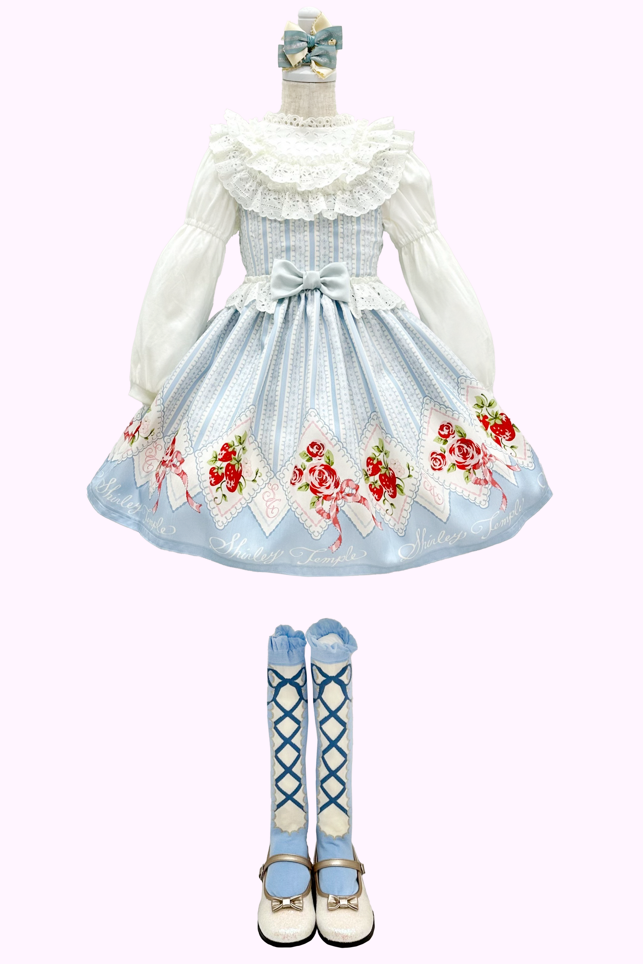 ローズ＆ストロベリーハンカチプリントジャンパースカート（Toddler