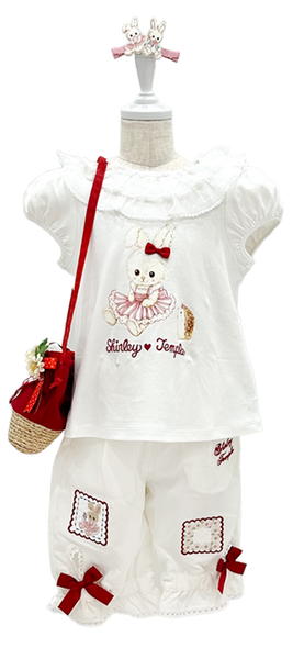 うさぎプリントチュールフリルプルオーバー(Baby)