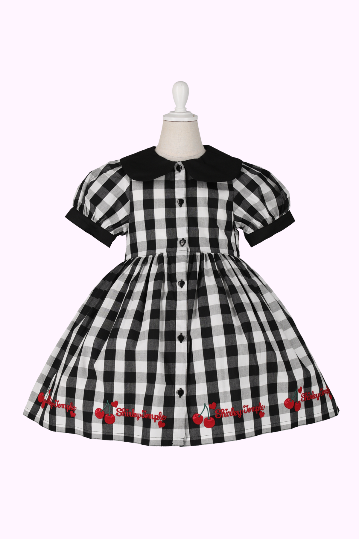 ブロックチェックチェリーワンピース（Toddler）