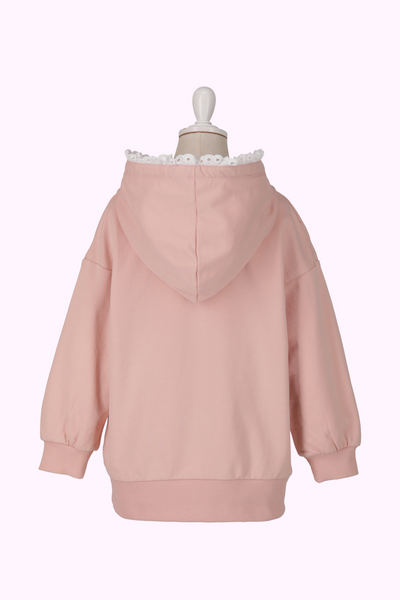 レース付きフードロングトレーナー（Toddler）