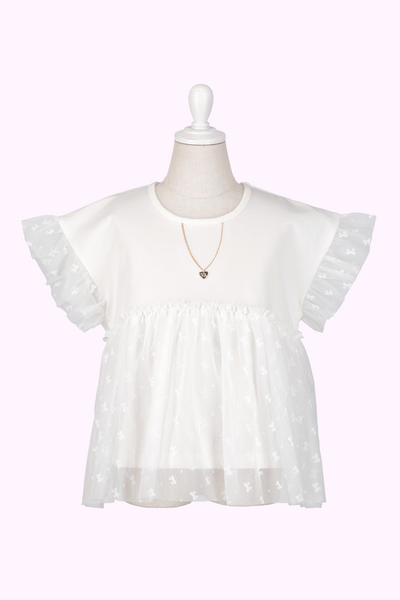 チュールレースドッキングTシャツ（Toddler）