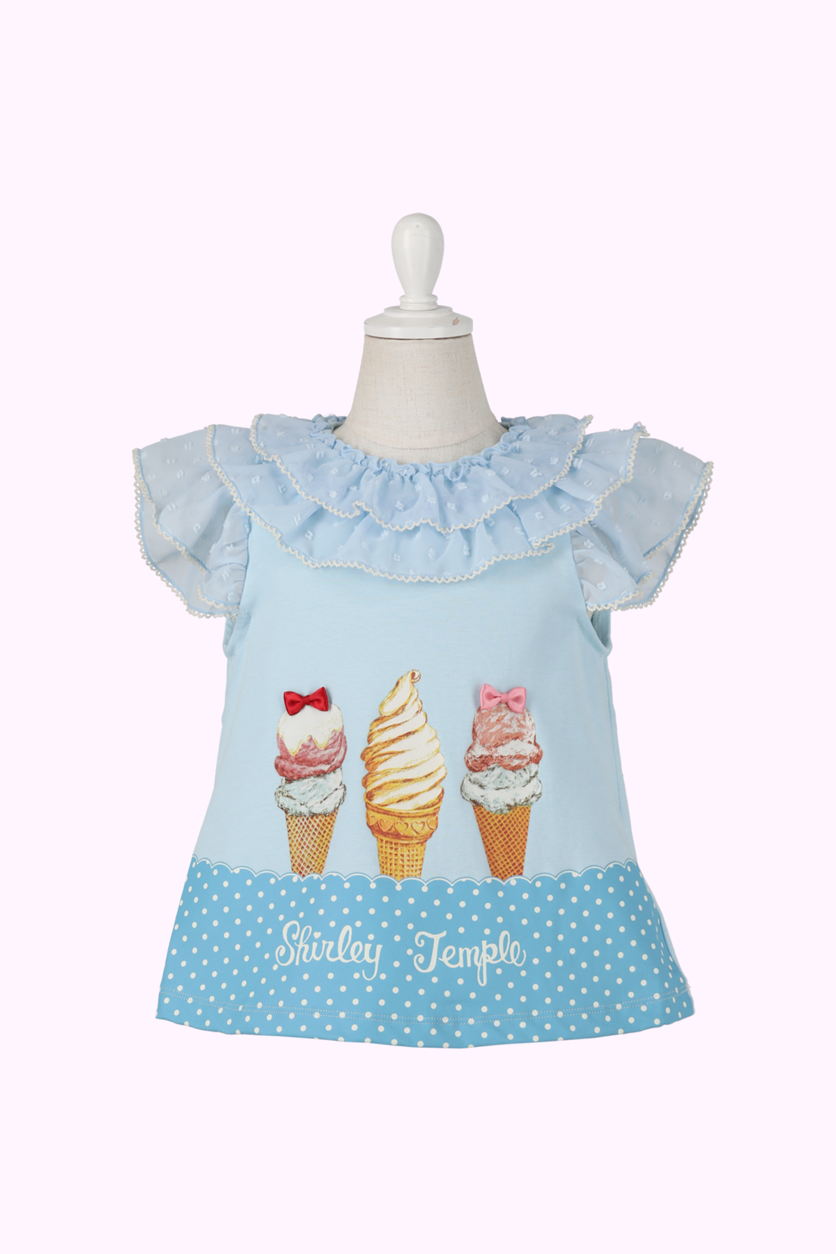 シャーリーテンプル　100 新品リボンフリルサロペット　トップスセット TODDLER 100～140cm – Shirley Temple Outlet Store
