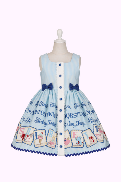 アルファベットカードプリントジャンパースカート（Toddler）