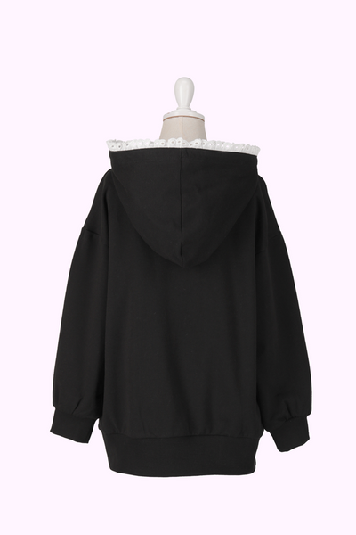 レース付きフードロングトレーナー（Sister）