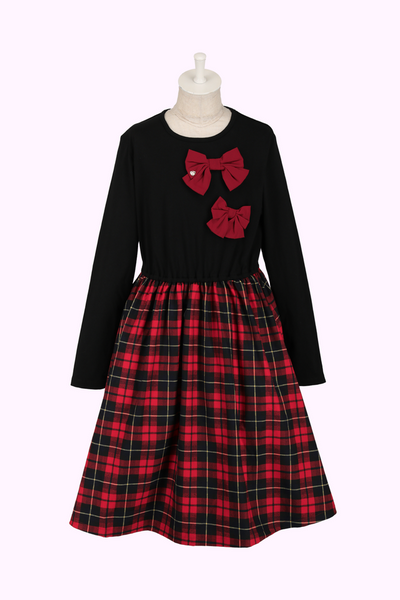 ドッキングリボンチェックワンピース（Toddler）