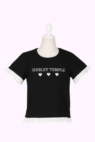 ハートロゴレース付きTシャツ(Sister)