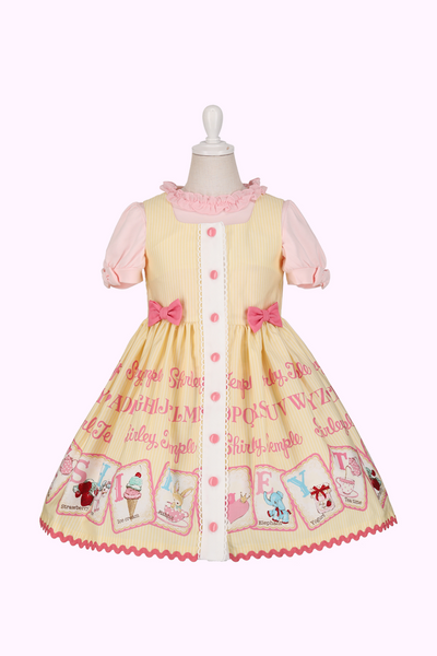 アルファベットカードプリントジャンパースカート（Toddler）