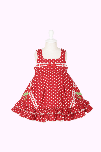 いちごドットジャンパースカート(Toddler)