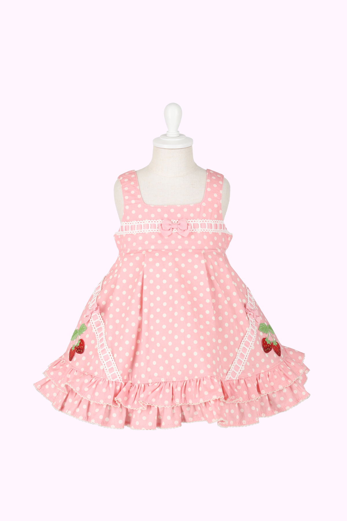 いちごドットジャンパースカート(Toddler)