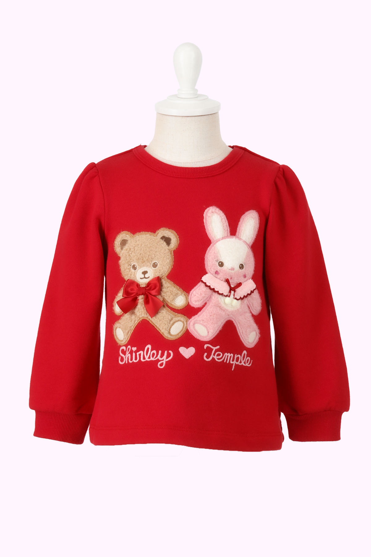 くま＆うさぎぬいぐるみアップリケトレーナー(Toddler)