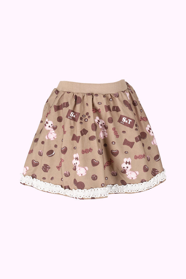 チョコ＆バニープリントスカート（Toddler）