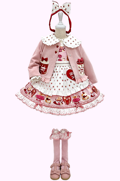 いちごプリントリボンヘアバンド(Baby)
